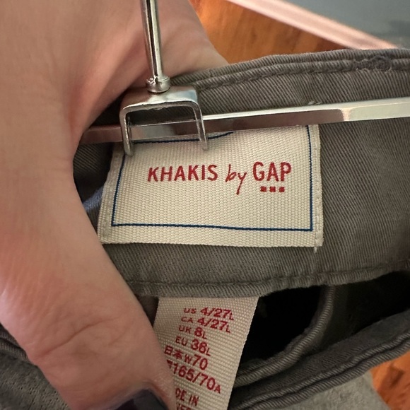 Gap Khakis size 4/27L. Grey/green color. - Picture 3 of 3